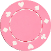 Pink poker chip