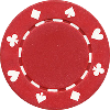 Red poker chip